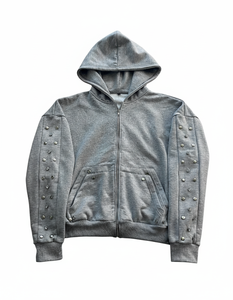 Conjunto Deportivo Personalizado de Dos Piezas para Hombre y Mujer, Sudadera con Capucha y Pantalones Cortos con Pedrería - Product Image 3