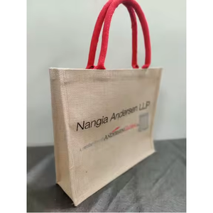 Sacs fourre-tout en toile de jute écologiques personnalisables avec logo, ensemble de sacs de plage réutilisables en toile de jute DIY pour cadeaux et usage quotidien - Product Image 6