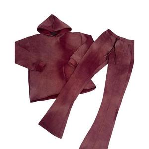 Conjunto Deportivo Informal Personalizado al por Mayor para Hombre, Sudadera con Capucha Lisa |   Conjunto de Pantalones Deportivos Ligeros de Poliéster/Algodón con Bordado Desgastado |   MOQ bajo - Product Image 4