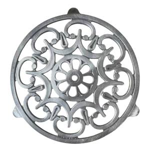 Trípode de hierro y metal resistente al calor, diseño geométrico ovalado hueco, soporte vintage para platos calientes, soporte para ollas para mesa de comedor de cocina - Product Image 2