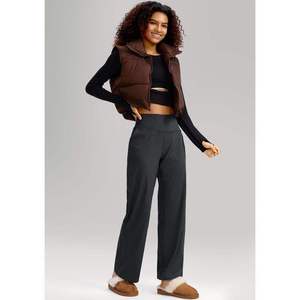 Pantalones de Vestir Casuales para Mujer, Cintura Elástica, Pierna Ancha, Pantalones Largos, Ropa de Trabajo de Oficina, Elegantes - Product Image 3