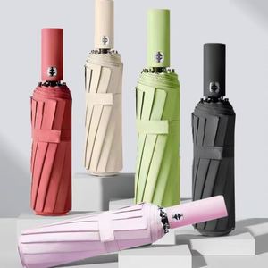 <b>Windproof</b> Automatic Control Nylon Minimalist Travel <b>Umbrella</b> Fully-Automatic Opening/Closing 12 Ribs Custom Logo Printing - Product Image 1