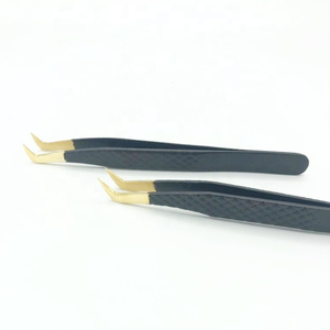 Pince à cils courbée de haute précision en acier inoxydable, outil de beauté pour extensions de cils - Product Image 3