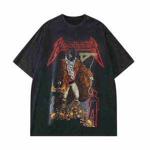 Camiseta Oversize de Algodón 100% de 220 GSM con Tejido Frontal Personalizado para Hombre, Estilo Urbano, Logotipo Termotransferible, Premium, Casual, Venta al por Mayor - Product Image 1