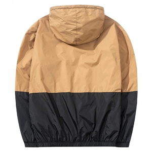 เสื้อแจ็คเก็ตวินด์เบรกเกอร์แบบซิป ไนลอน วาร์ซิตี้ ทรงโอเวอร์ไซส์ กันลม ตกแต่งด้วยผ้าแบบแพทช์เวิร์ค รับผลิตตามแบบ (OEM) เสื้อแจ็คเก็ตไนลอนสำหรับผู้ชายจากผู้ผลิต - Product Image 2