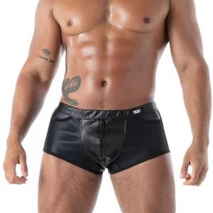 Calzoncillos bóxer ajustados elásticos de látex rojo para hombre, estilo segunda piel, para clubes fetichistas - Product Image 5