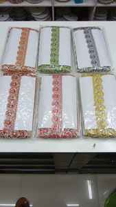 Bordure en dentelle perlée faite à la main - Tissu organza soluble dans l'eau écologique - Couleur personnalisée - Design de luxe pour les créateurs de robes de mariée - Product Image 4