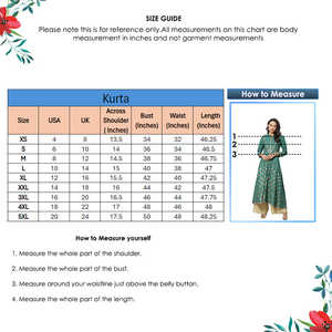 Kurta Anarkali vert en rayonne à imprimé floral pour femme, avec col mandarin et manches trois-quarts, conçu pour la mode ethnique mondiale - Product Image 4