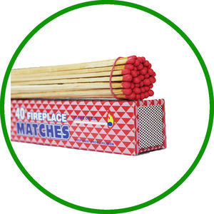 Fósforos para Barbacoa 110x65x20mm, Palitos de Madera Ecológicos con Impresión de Logotipo Personalizado y Color, Llama Fuerte para Asar y Uso en Exteriores - Product Image 3