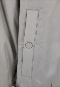 Blouson bomber gris pour homme, en toile unie avec coque en soie, fermeture éclair, col montant, style streetwear, décontracté, pour l'hiver - Product Image 6