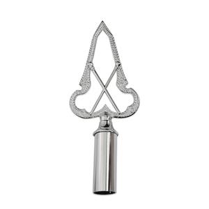 Ensemble décoratif de 6 pièces pour poteaux de loge maçonnique GYM FORCE, en argent, pour cérémonies des francs-maçons, matériau argenté spécial - Product Image 2