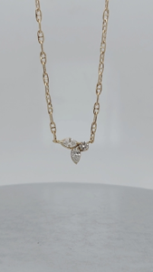 Yellow Gold Marquise Cut Diamond <b>Flower</b> <b>Bracelet</b> Claw Setting Classic Style Women's Everyday Wear Chain Link <b>Bracelet</b> - Product Image 5