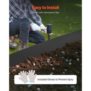 Bordatura per Giardino in Acciaio Antiruggine 40x8, Bordura Metallica Pieghevole Resistente per Paesaggistica, 4 Confezioni per la Sicurezza del Prato - Product Image 5