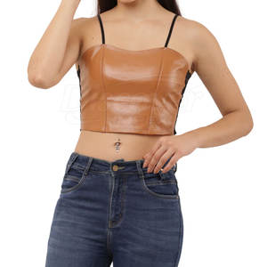Top Corto de Cuero de Alta Calidad para Mujer, Top Corto de Cuero de Manga Larga, Estilo Único - Product Image 2