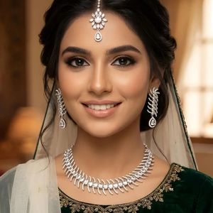 Fashion Artificial Jewellery Gold Plated Stainless Steel Luxury Small Pearl <b>Beaded</b> Necklace and Earring Jewelry <b>Sets</b> for Women - Product Image 4