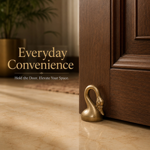 Luxury Swan Brass <b>Door</b> Stopper Heavy Duty Decorative Floor <b>Standing</b> <b>Door</b> Holder Home Office Hotel Hardware Accent Decor Gold - Product Image 2