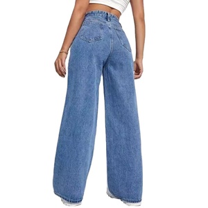 Dizzah Offre Spéciale été mode femmes Denim pantalon en gros de haute qualité personnalisé déchiré coupe haute rue porter solide dames jean - Product Image 3
