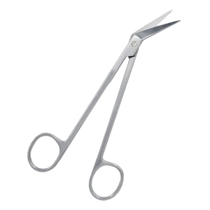 Ciseaux à gencives dentaires Locklin en acier inoxydable, à bord de coupe denté et coudé, instrument chirurgical médical - Product Image 3