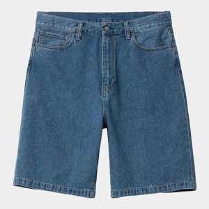 Shorts de Mezclilla para Mujer, Cintura Alta, Lavado a la Piedra, Corte Recto, Casuales, para Verano, Color Sólido, Tela de Algodón, Corte Regular - Product Image 4