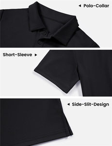 T-shirt de golf et de tennis à manches courtes, 100 % polyester, séchage rapide, personnalisable avec logo, pour garçons, vêtements scolaires, polos pour enfants - Product Image 4