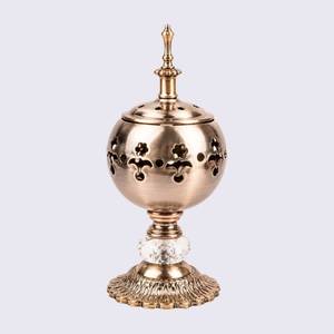 Handmade Brass Incense Burner With Intricate Design For Religious Use Indian Style <b>Decorative</b> Holder - Product Image 2