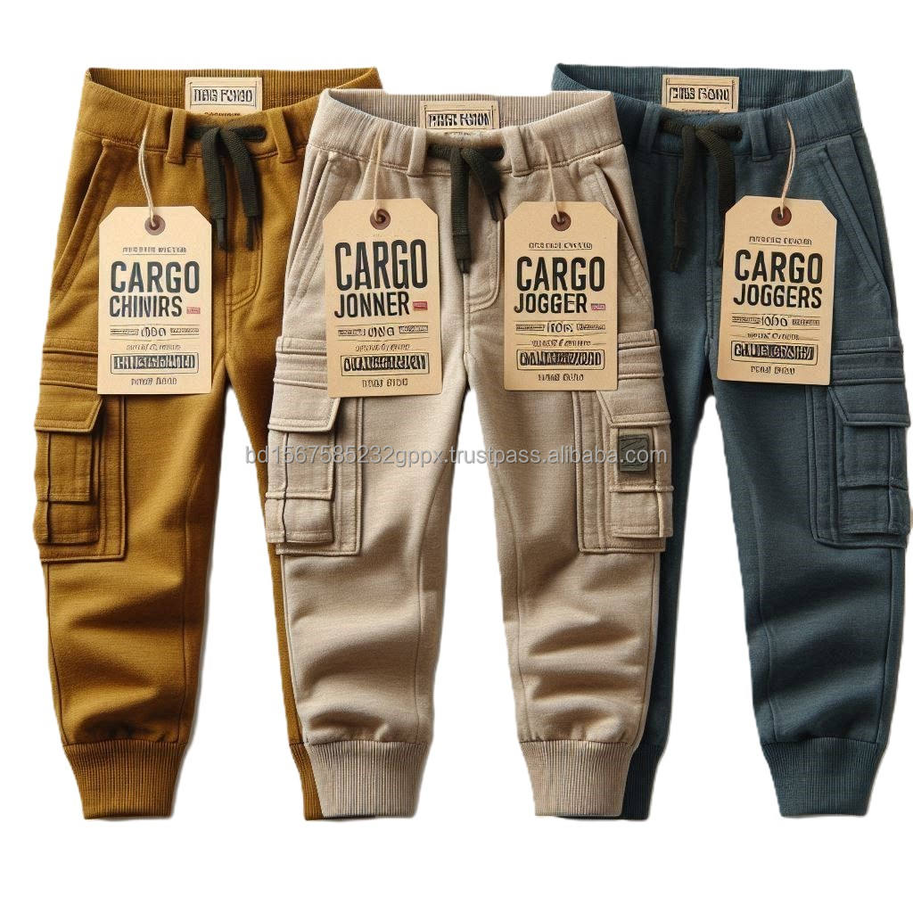 Custom Boys Jogger Jeans Elastic Waist, Stretch Cotton