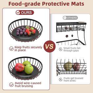 Cesta de Almacenamiento Apilable de Alambre Metálico, Contenedor Organizador Espacioso para Estante de Despensa del Hogar - Product Image 3