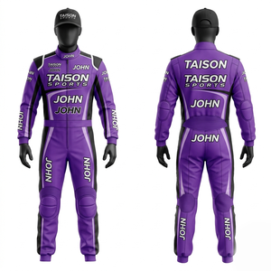 Traje de Karting Premium de Poliéster Cordura 320 GSM, Negro, Naranja y Blanco con Paneles en Contraste, Logotipo Bordado por Sublimación, Corte de Carreras - Product Image 4