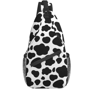 Mochila con estampado de vaca y correa de hombro arqueada, mochila unisex de moda con respaldo suave, 20-36L, impermeable, para senderismo al aire libre - Product Image 1