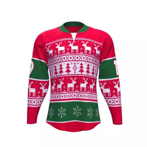 เสื้อฮอกกี้น้ำแข็งแบบใหม่สั่งทำได้ ราคาถูก คุณภาพสูง ระบายอากาศได้ดี พิมพ์ลายโลโก้ตามสั่ง ออกแบบเองได้ ผลิตแบบ Sublimation OEM - Product Image 1