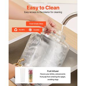 Set da 2-3 Dispenser per Bevande in Acciaio Inox da 2 Galloni e 5L con Supporto in Metallo per Feste - Product Image 4