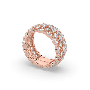 Bague en diamant de laboratoire 3,10 carats en or blanc massif 10K/14K, taille brillant fantaisie, design unique, bijou léger pour elle - Vente en gros - Product Image 4