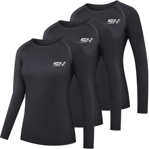 Camiseta Deportiva de Compresión para Mujer con Orificios para los Pulgares, Manga Larga, Ropa Deportiva Informal, Ligera, de Secado Rápido, Transpirable, Precio Bajo - Product Image 6