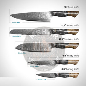 Design Your Product Custom Style Damascus <b>Kitchen</b> <b>Knife</b> Set New Arrival Damascus <b>Kitchen</b> <b>Knife</b> Set - Product Image 2