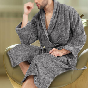 Bata de Baño de Algodón para Hombre, Ligera, de Alta Calidad, Suave y Transpirable, de Manga Larga, para el Hogar, Hotel, Spa, Resort, Viajes, Uso Matutino - Product Image 5