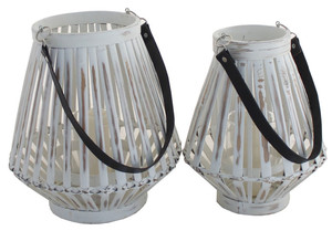 Vietnam petits bougeoirs écologiques durables plus grands rotin bambou jacinthe d'eau lanternes tissées à la main pour la décoration de la maison - Product Image 4