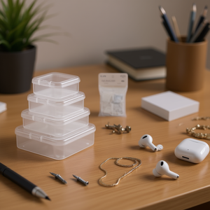 Scatola portaoggetti in plastica Ilan 1,9x4,5x4,5 cm, set da 4 pezzi, contenitore per piccoli oggetti - Product Image 2