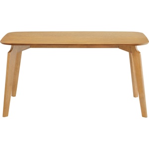<b>Solid</b> <b>Wood</b> Rectangular <b>Dining</b> <b>Table</b> <b>Rounded</b> Edge Wooden <b>Dining</b> Room Furniture Modern Minimalist Home Use - Product Image 2
