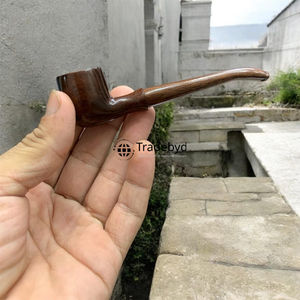 Pipa de Tabaco Clásica de Madera Hecha a Mano, Pipa de Madera Natural, Accesorio para Fumar Vintage de Tradebyd - Product Image 2