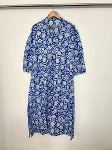 Vestido Kaftan Floral de Algodón Hecho a Mano: Ropa de Verano Estilo Boho - Product Image 3