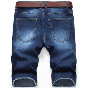 กางเกงขาสั้นผู้ชายขายดี กางเกงยีนส์ผ้าฝ้ายสำหรับฤดูร้อน กางเกงขาสั้นผู้ชายหลายกระเป๋า กางเกงขาสั้นลำลอง 6 กระเป๋า - Product Image 2