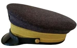 <b>Black</b> Visor Kepi Hat Embroidered Logo Adjustable Strap Unisex American Reproduction Confederate Wool Visor Kepis Hat <b>Caps</b> - Product Image 2