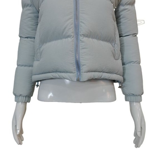 Wholesale Custom Unisex Cropped Puffer Jacket, Hooded Padded <b>Winter</b> <b>Coat</b> with Front Pockets, Stylish <b>Warm</b> Outerwear for Women - Product Image 5