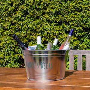 Cubo de Hielo Metálico Personalizado con Asas para Enfriar Vino, Champaña y Cerveza, Apto para Lavavajillas, Ecológico - Product Image 1