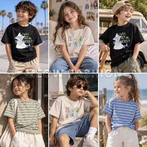 Camisetas para Niños con MOQ Bajo, Envío Rápido, Oferta por Paquete, Tintes No Tóxicos, Camisetas con Estampado Completo, Venta al por Mayor de Exceso de Inventario de Bangladesh - Product Image 1