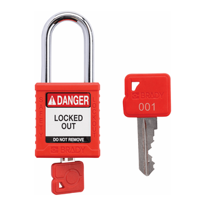 Cadenas de sécurité en nylon Brady à clé identique pour l'isolation énergétique industrielle - Product Image 1