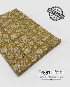 Nueva Tela de Algodón 100% Puro con Estampado Floral Indio Azul Aciano y Blanco, Impresa a Mano, por Metro, para Vestidos - Product Image 3