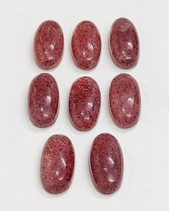 Quartz fraise AAA, forme ovale, cabochon, 20*10 mm, pierre précieuse 100% naturelle, pour la création de bijoux, prix de gros - Product Image 2