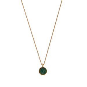 Collier pendentif plaqué or 18 carats, anti-ternissement, avec pierre précieuse brute de quartz fraise naturel, bijou délicat superposé, cadeau pour elle - Product Image 3