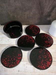 Trendy Stylish <b>Clear</b> Coaster Unique Design Look Resin with Gold Plating coaster for Coffee & Tea Drink - Product Image 4